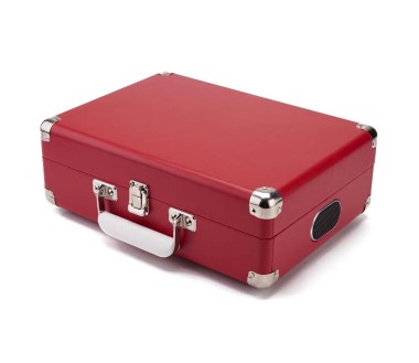 GPO - Platine Vinyles Attaché Case Pillarbox Red