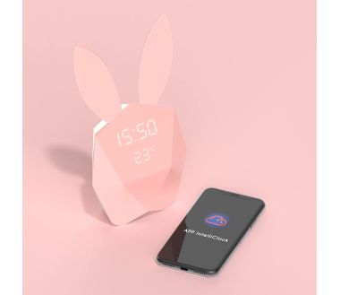 Réveil veilleuse Cutie Clock Mob - Rose