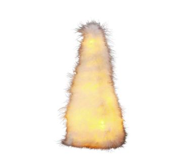 Sapin plumes LED blanc chaud H40cm