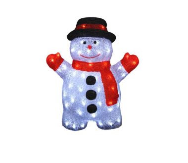 Bonhomme de neige noël lumineux 80 LED H63