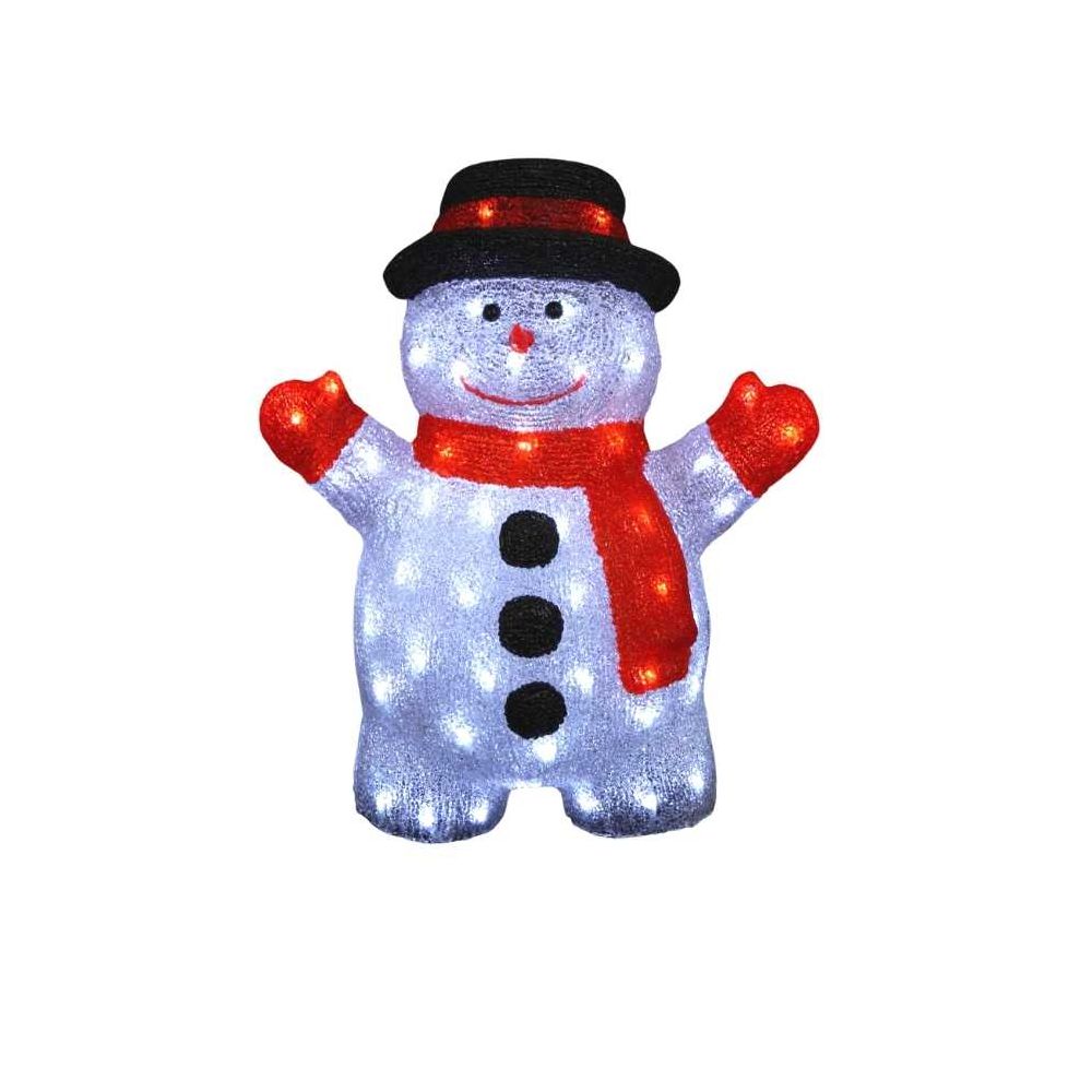 Bonhomme de neige noël lumineux 80 LED H63