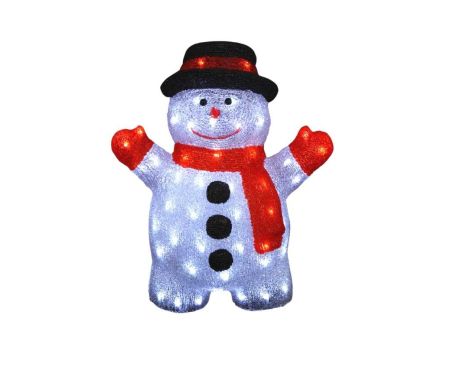 Bonhomme de neige noël lumineux 80 LED H63