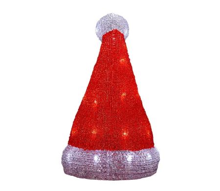 Bonnet de père noël lumineux 30 LED H32